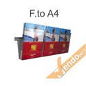 PORTA DEPLIANT DEPLIAN DA PARETE MURO F.TO A4 3 TASCHE VERTICALE PDP300