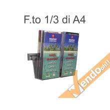 PORTA DEPLIANT DEPLIAN DA PARETE MURO F.TO A4 3 TASCHE VERTICALE PDP300