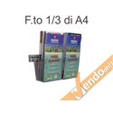 PORTA DEPLIANT DEPLIAN DA PARETE MURO F.TO A4 3 TASCHE VERTICALE PDP300