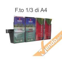 PORTA DEPLIANT DEPLIAN DA PARETE MURO F.TO A4 3 TASCHE VERTICALE PDP300