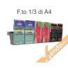 PORTA DEPLIANT A BINARIO DA PARETE 6 TASCHE F.TO 1/3 A4 GUIDA ALLUMINIO PDS706