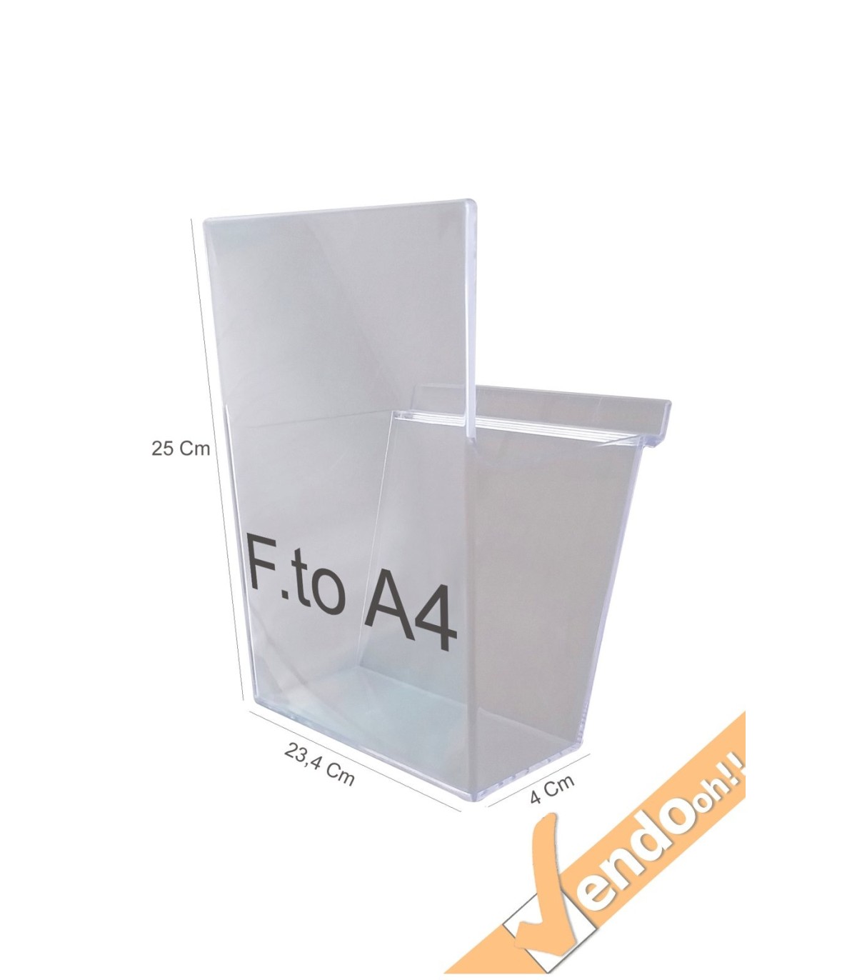 PORTA DEPLIANT A BINARIO DA PARETE 2 TASCHE FORMATO A4 GUIDA IN ALLUMINIO PDS702