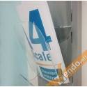 ESPOSITORE DA PARETE FORMATO A4 PORTA DEPLIANT IN PLEXIGLASS 12 TASCHE META022