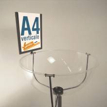 ESPOSITORE DEPLIANT RIVISTE A4 DA PAVIMENTO LEGGIO UFFICIO NEGOZIO AGENZIA SLV01