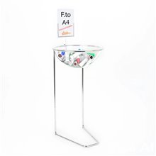 ESPOSITORE DEPLIANT RIVISTE A4 DA PAVIMENTO LEGGIO UFFICIO NEGOZIO AGENZIA SLV01