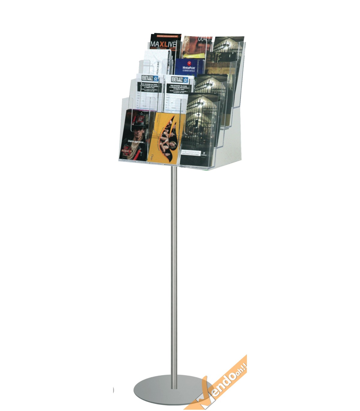 RICAMBIO IN PLEXIGLASS PER ESPOSITORE A4 DA PAVIMENTO DEPLIANT LOCANDINE BROCHURE SLV06-TSC