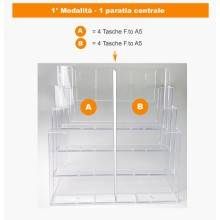 RICAMBIO IN PLEXIGLASS PER ESPOSITORE A4 DA PAVIMENTO DEPLIANT LOCANDINE BROCHURE SLV06-TSC