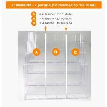 RICAMBIO IN PLEXIGLASS PER ESPOSITORE A4 DA PAVIMENTO DEPLIANT LOCANDINE BROCHURE SLV06-TSC