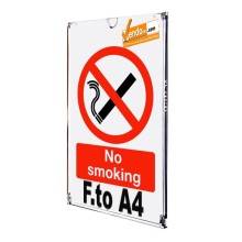 TARGA ADESIVA PORTA AVVISI DA PARETE VETRINA A4 O A5 ORIZZONTALE O VERTICALE