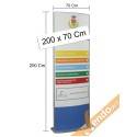 TOTEM ESPOSITORE BIFACCIALE PUBBLICITA INFORMAZIONE COMUNICAZIONE GRAFICA 42X180