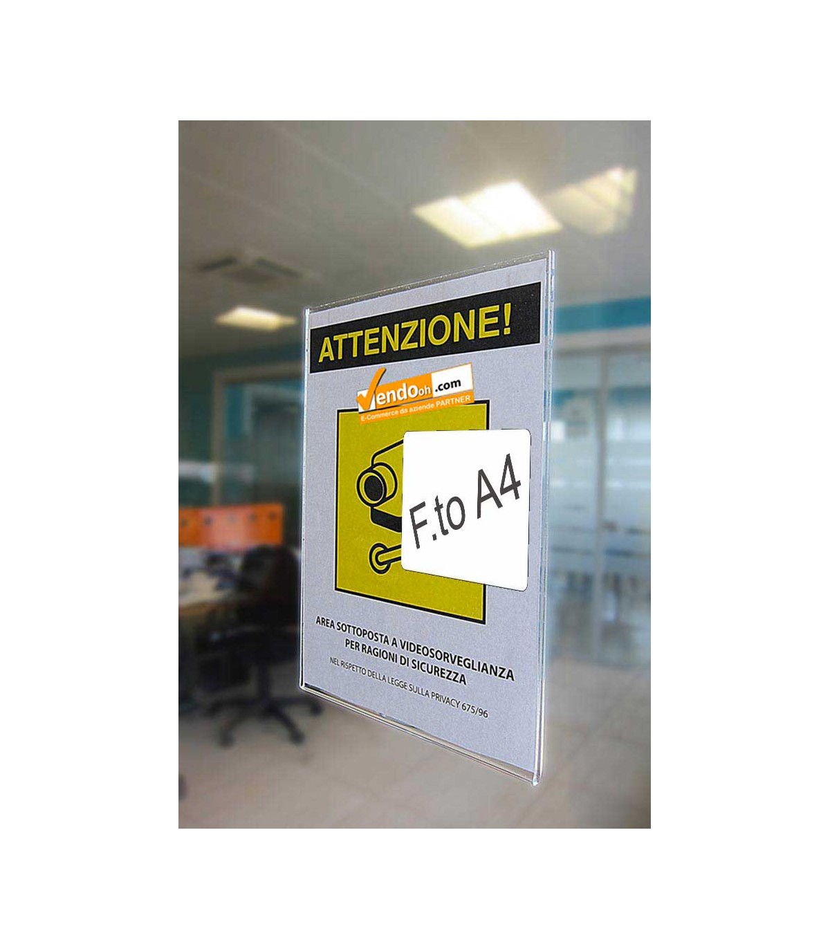 PORTA AVVISI TARGA ADESIVO DA PARETE MURO VETRINA UFFICIO NEGOZIO VARIE MISURE