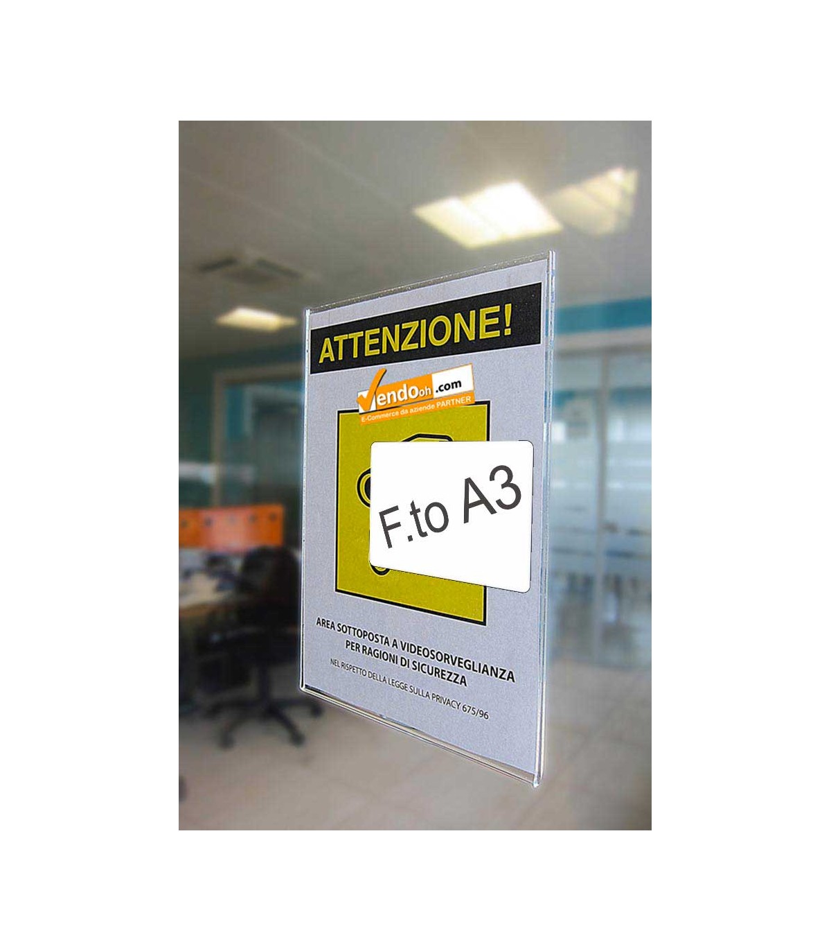 PORTA AVVISI TARGA ADESIVO DA PARETE MURO VETRINA UFFICIO NEGOZIO VARIE MISURE