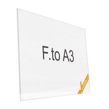 PORTA AVVISI TARGA ADESIVO DA PARETE MURO VETRINA UFFICIO NEGOZIO  FORMATO A3 ORIZZONTALE