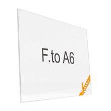 PORTA AVVISI TARGA ADESIVO DA PARETE MURO VETRINA UFFICIO NEGOZIO FORMATO A6 ORIZZONTALE