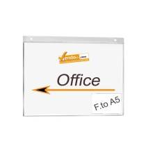 PORTA AVVISI TARGA CON FORI DA PARETE MURO UFFICIO NEGOZIO AZIENDA FORMATO A5 ORIZZONTALE