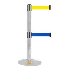 COLONNA COLONNINA DOPPIO NASTRO SEGNA PERCORSO CORSIA GIALLO-BLU