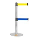 COLONNA COLONNINA DOPPIO NASTRO SEGNA PERCORSO CORSIA GIALLO-BLU