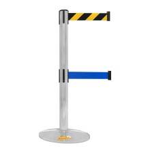 COLONNA COLONNINA DOPPIO NASTRO SEGNA PERCORSO CORSIA GIALLO/NERO-BLU