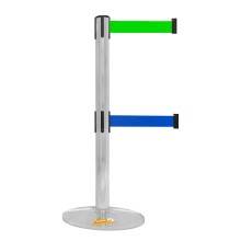 COLONNA COLONNINA DOPPIO NASTRO SEGNA PERCORSO CORSIA VERDE-BLU