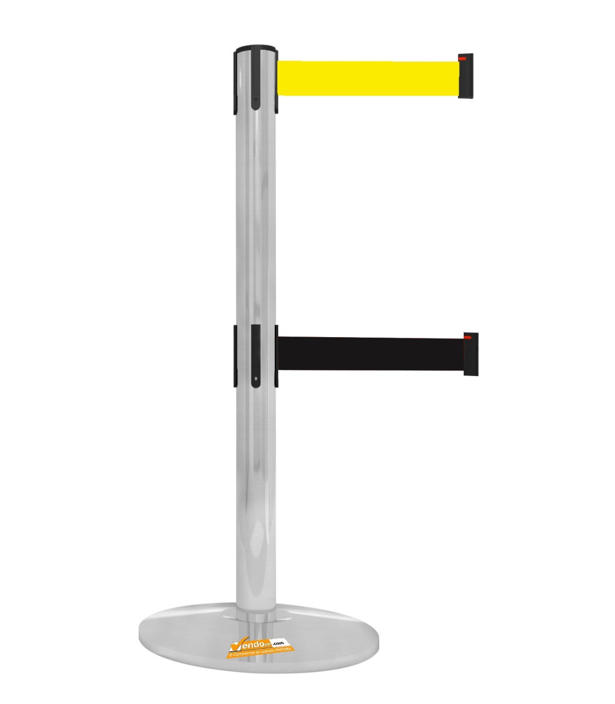 COLONNA COLONNINA DOPPIO NASTRO SEGNA PERCORSO CORSIA GIALLO-NERO