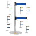 Colonnina acciaio a doppio nastro BLU - vari colori