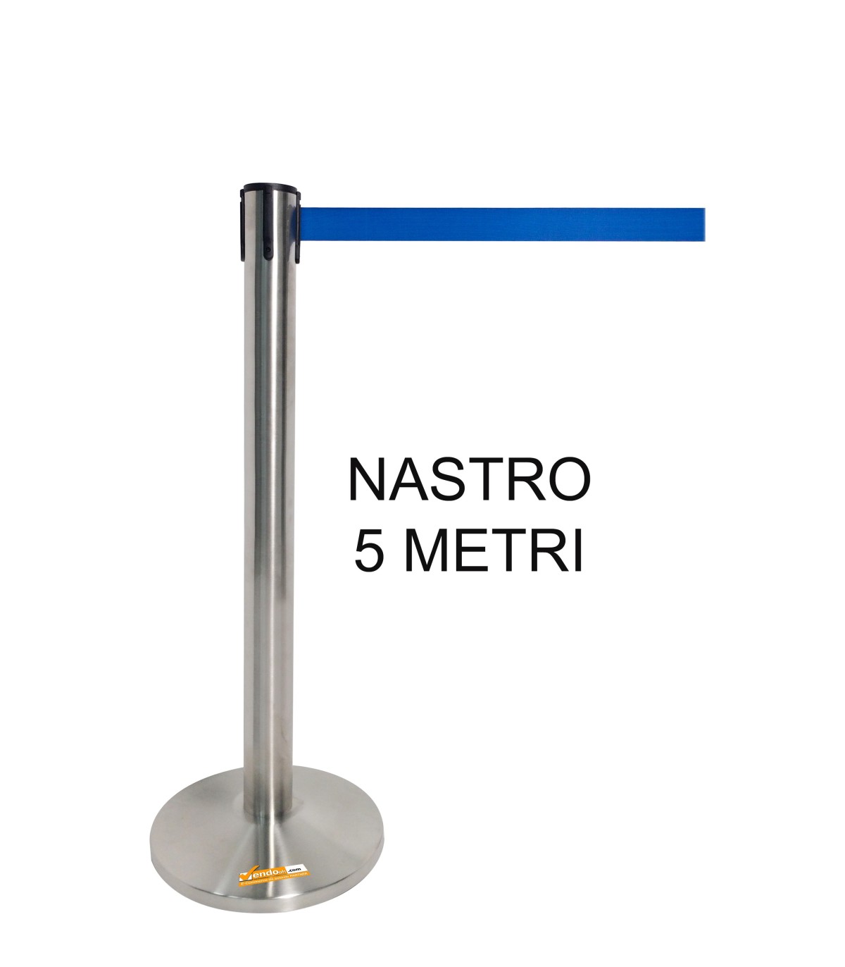 COLONNA COLONNINA A NASTRO 5 METRI COLORE BLU SEGNA PERCORSO DELIMITA AREA FILA AEROPORTO