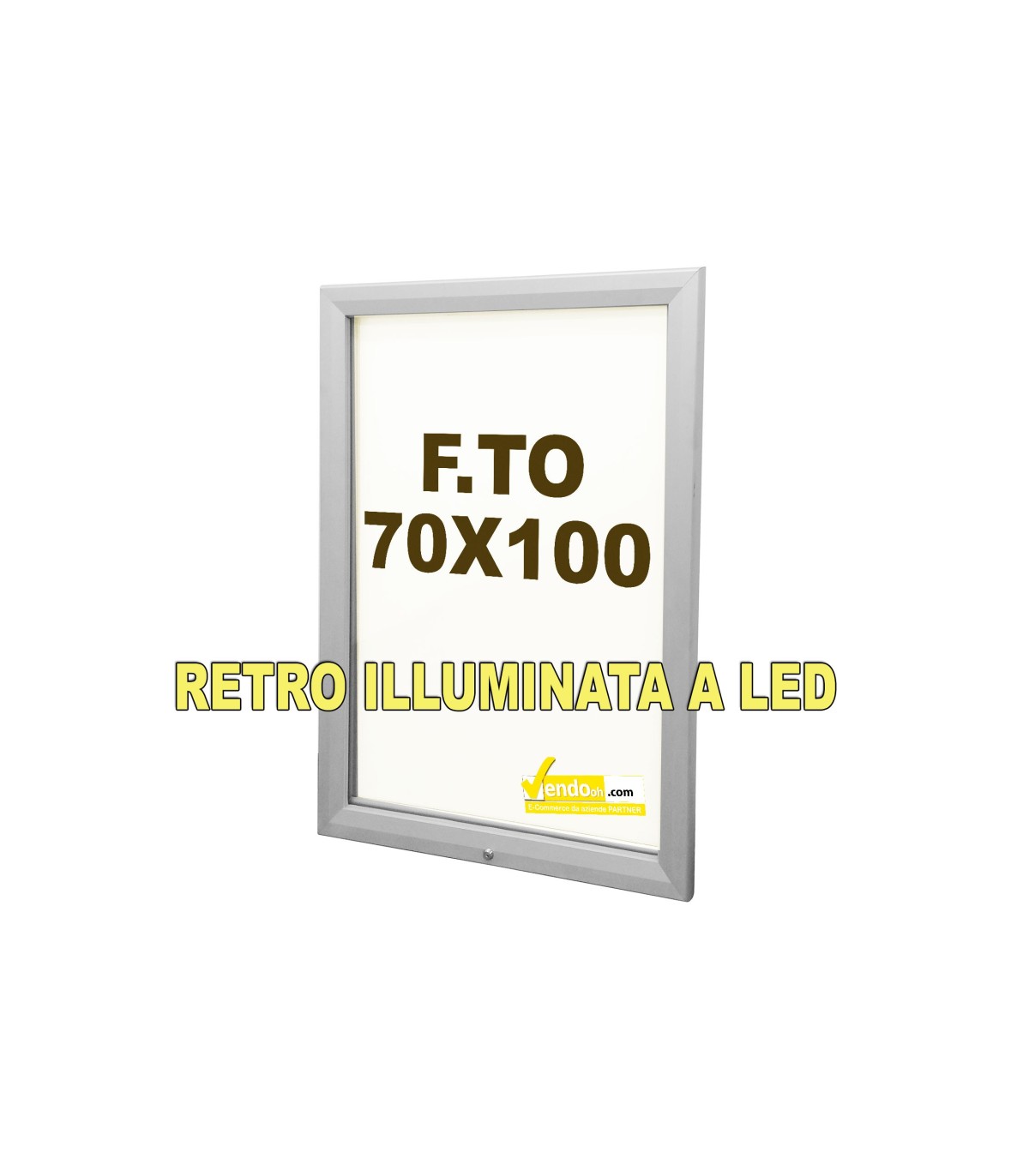 BACHECA ILLUMINATA ESPOSITORE PER ESTERNI CON LUCE A LED VETRO TEMPRATO