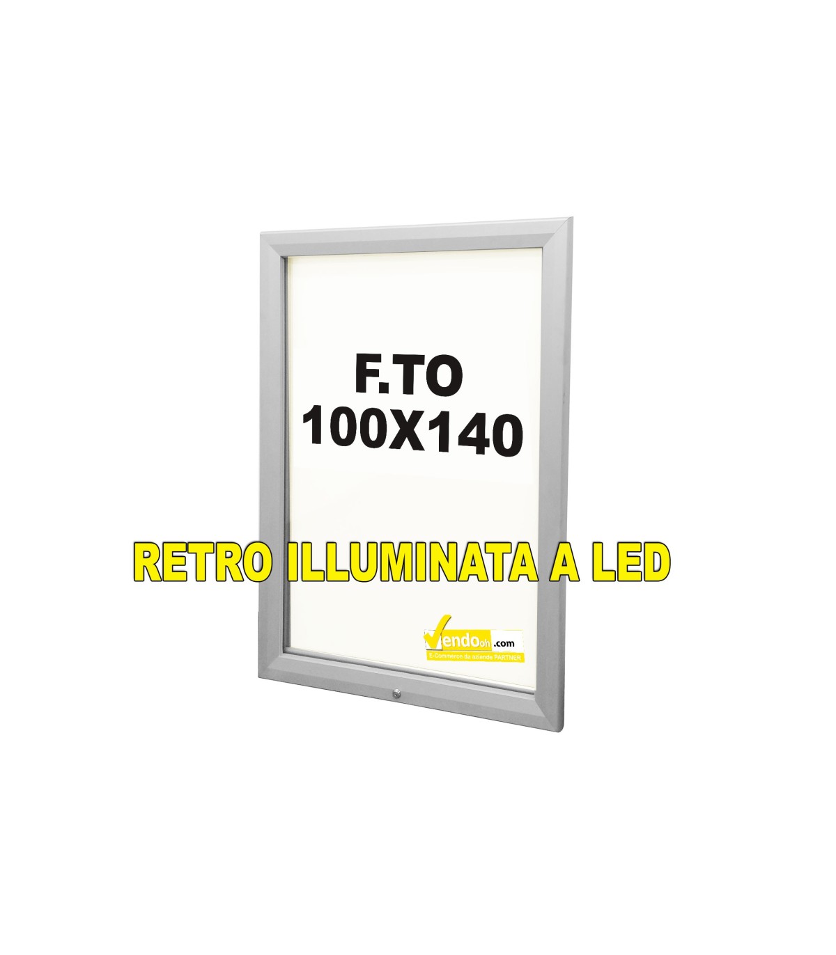 BACHECA RETROILLUMINATA 70X100 O 100X140 PER ESTERNI LUCE A LED VETRO TEMPRATO
