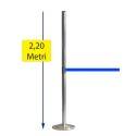 Colonnina acciaio a nastro - altezza 200 cm - vari colori 
