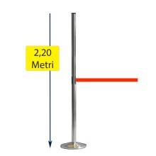 COLONNA COLONNINA SEGNA PERCORSO DELIMITA AREA A NASTRO ROSSO ALTEZZA OLTRE 200 CM