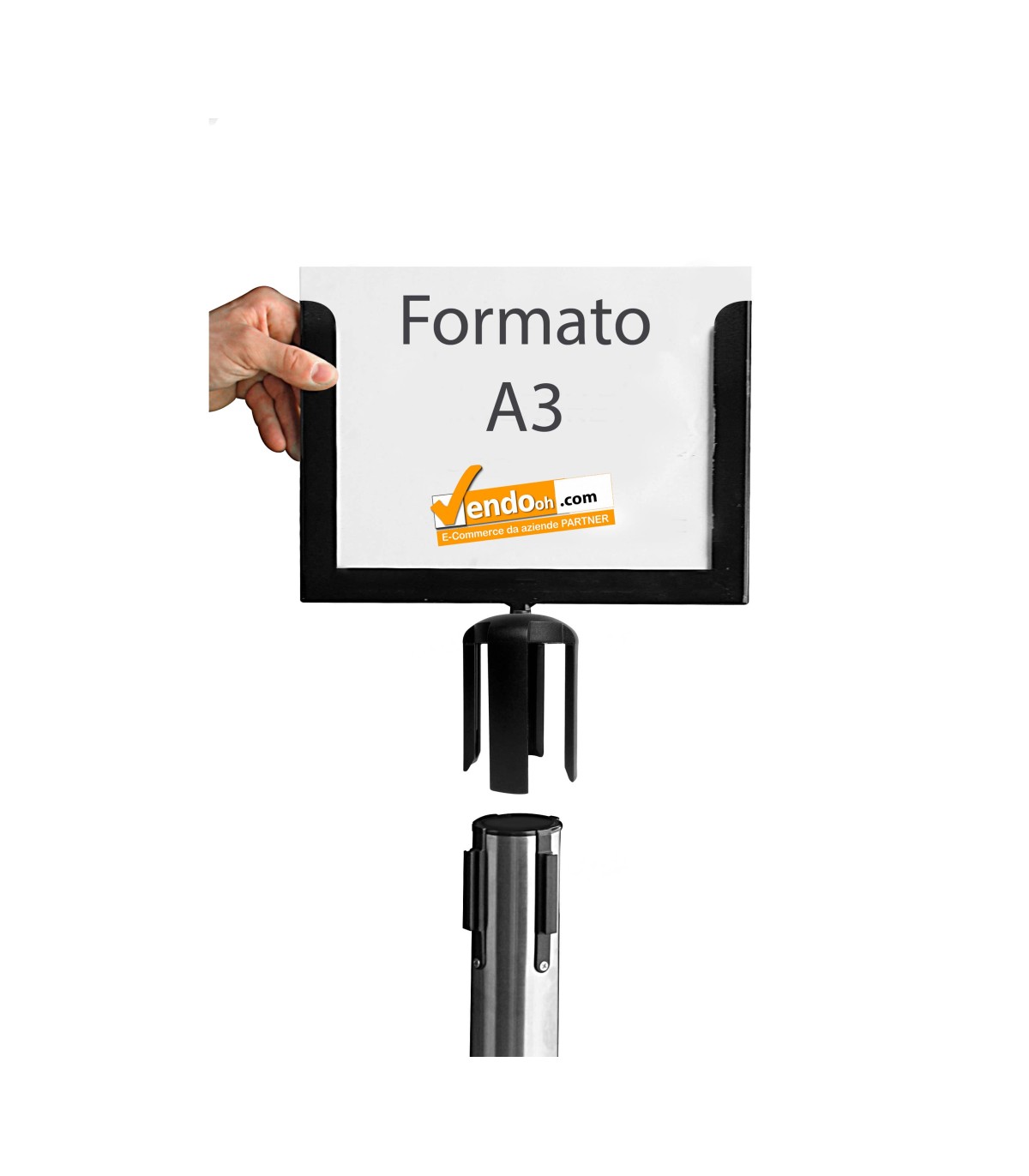 PORTA COMUNICAZIONI CARTELLO FORMATO A4 PER COLONNINA DELIMITA AREA SEGNA SPAZIO