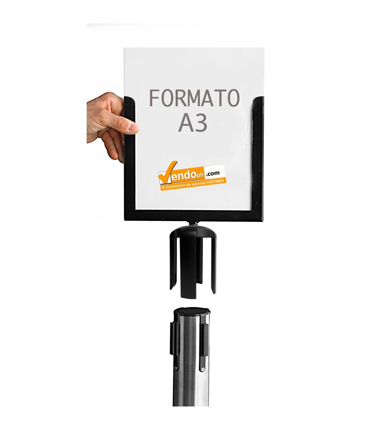 PORTA COMUNICAZIONI CARTELLO FORMATO A4 PER COLONNINA DELIMITA AREA SEGNA SPAZIO