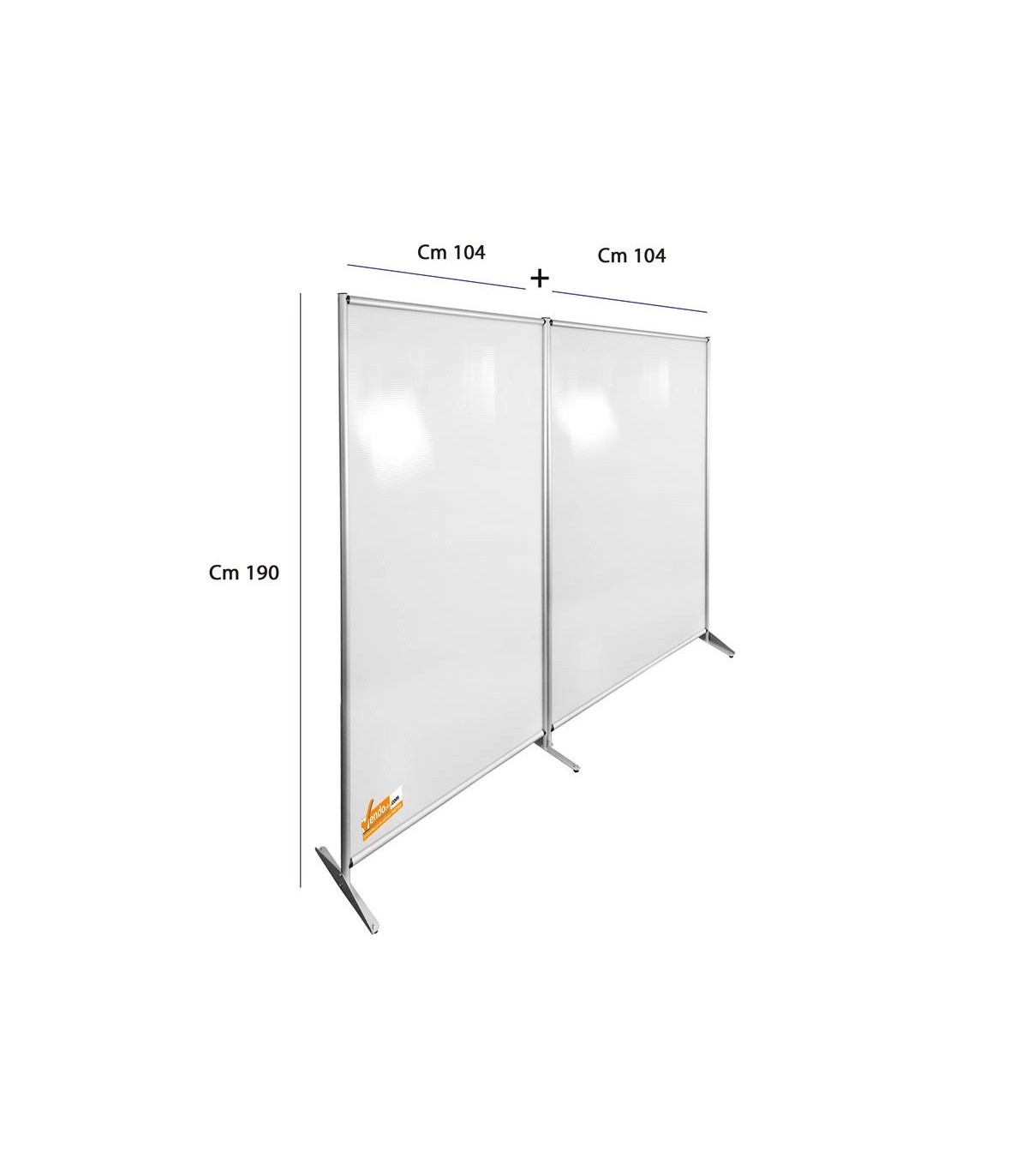 DOPPIA PARETE DIVISORIA IN POLICARBONATO BIANCO SATINATO PER STUDIO UFFICIO NEGOZIO WHL801