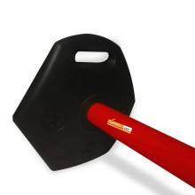 COLONNINA ROSSA A NASTRO MULTICOLORE SEGNA PERCORSO BASE PIATTA ANTI INCIAMPO