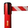 COLONNINA PER CANTIERI DA ESTERNO ROSSA NASTRO BIANCO-ROSSO E MANIGLIA TENDIFLEX