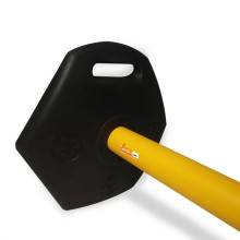 COLONNINA ROSSA A NASTRO MULTICOLORE SEGNA PERCORSO BASE PIATTA ANTI INCIAMPO