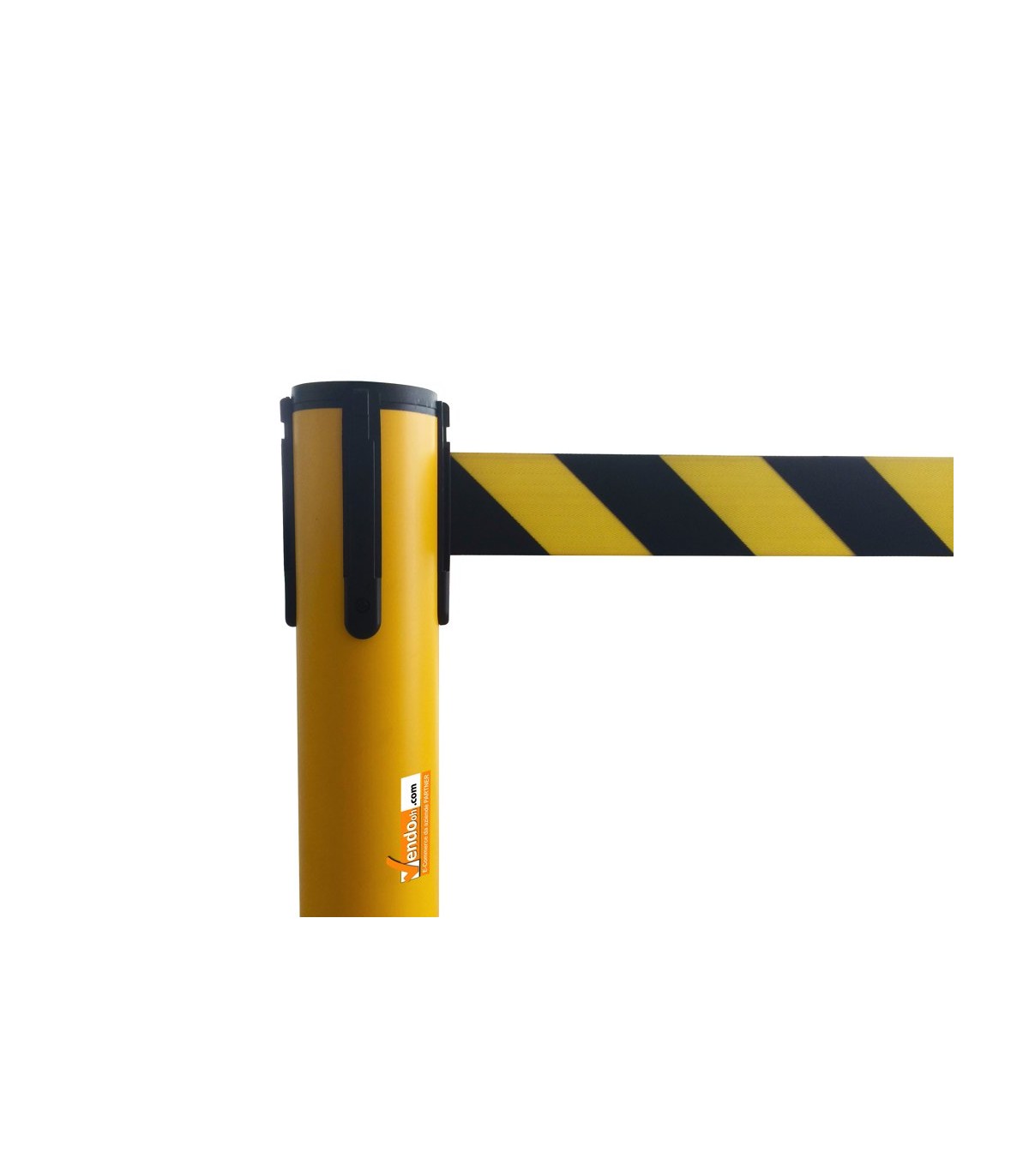 COLONNINA PER CANTIERI DA ESTERNO GIALLA NASTRO GIALLO-NERO E MANIGLIA TENDIFLEX