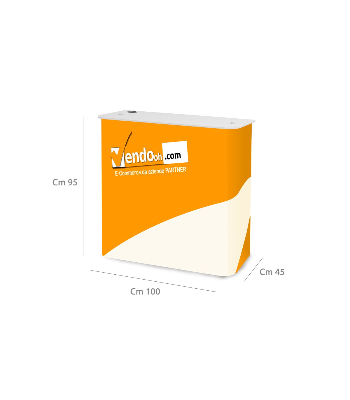 BANCHETTO PROMOZIONALE CON VALIGETTA PORTATILE PERSONALIZZABILE DESK PODIUM