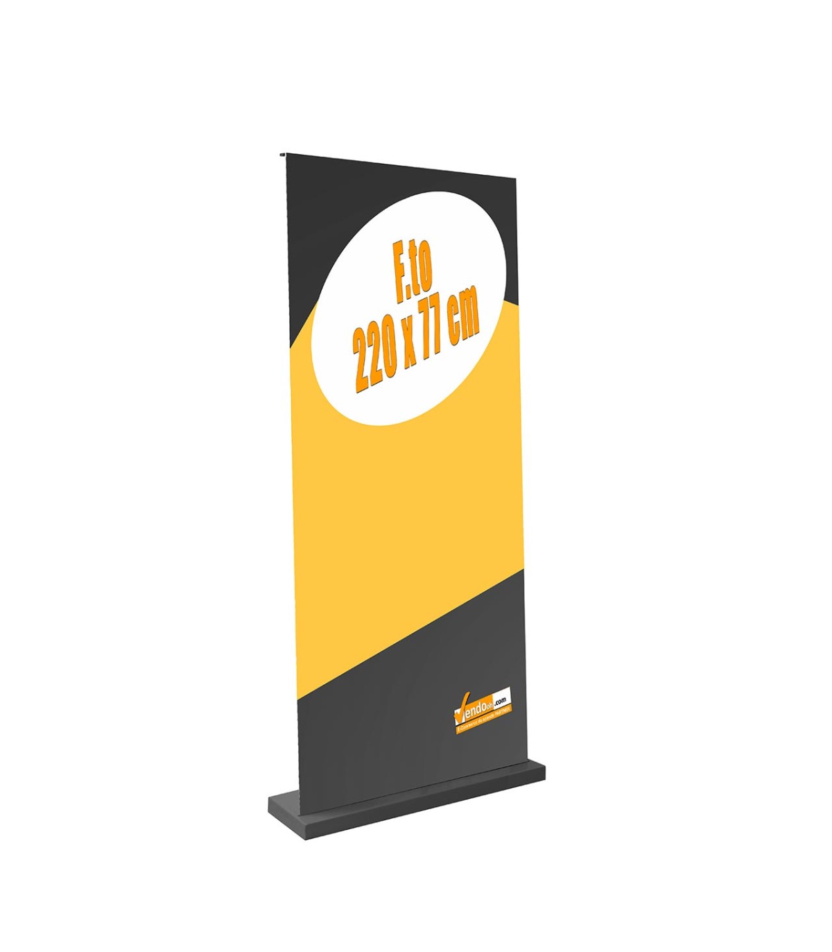 ESPOSITORE ROLL-UP ROLLUP 200X80 NERO PERSONALIZZABILE PORTATILE IN VALIGIETTA