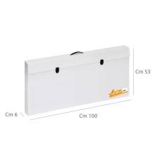 VALIGIETTA PER PARETE IN TELO PERSONALIZZABILE FIERE STAND FONDALE QUINTA PORTATILE