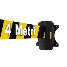 ATTACCO A MURO CON NASTRO 4 METRI GIALLO E NERO COLONNA COLONNINA SEGNA PERCORSO DELIMITA AREA