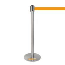 COLONNINA ACCIAIO A NASTRO ARANCIONE TENDINASTRO TENDIFLEX TENDILINEA BASE ANTI INCIAMPO