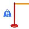 COLONNINA ROSSA 15 KG A BASE PIATTA NASTRO ARANCIONE TENDINASTRO TENDIFLEX TENDILINEA