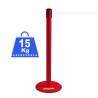 COLONNINA ROSSA 15 KG A BASE PIATTA NASTRO BIANCO TENDINASTRO TENDIFLEX TENDILINEA