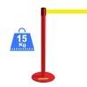 COLONNINA ROSSA 15 KG A BASE PIATTA NASTRO GIALLO TENDINASTRO TENDIFLEX TENDILINEA