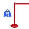 COLONNINA ROSSA 15 KG BASE PIATTA NASTRO TENDINASTRO TENDI FETTUCCIA TENDILINEA