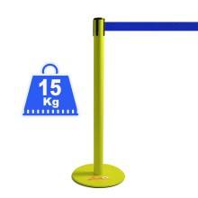 COLONNINA ACCIAIO A NASTRO MULTICOLORE SEGNA PERCORSO BASE ANTI INCIAMPO PIATTA