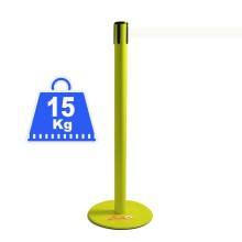 COLONNINA ACCIAIO A NASTRO MULTICOLORE SEGNA PERCORSO BASE ANTI INCIAMPO PIATTA