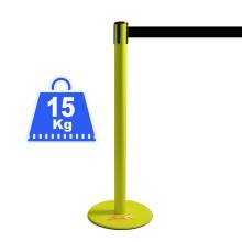 COLONNINA ACCIAIO A NASTRO MULTICOLORE SEGNA PERCORSO BASE ANTI INCIAMPO PIATTA