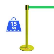 COLONNINA ACCIAIO A NASTRO MULTICOLORE SEGNA PERCORSO BASE ANTI INCIAMPO PIATTA